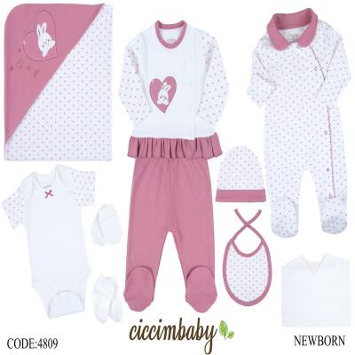 10 lu Tulumlu Kalpli Tavşan Zıbın Seti - CİCCİMBABY