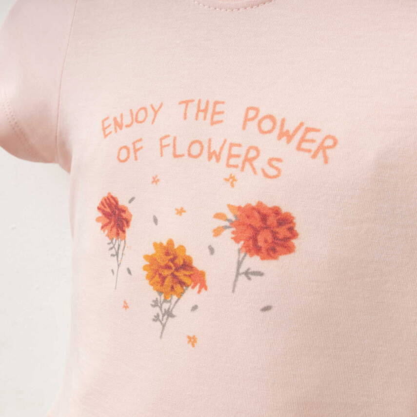 %100 PAMUKLU FLOWERİNG T-SHİRT - 3