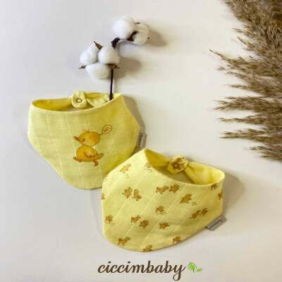 CİVCİV BASKILI MÜSLİN FLAR ( 2 Lİ ) - CİCCİMBABY