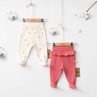  MY STRAWBERRY GİRL PATİKLİ PANTALON ( 2 Lİ SET ) - CİCCİMBABY